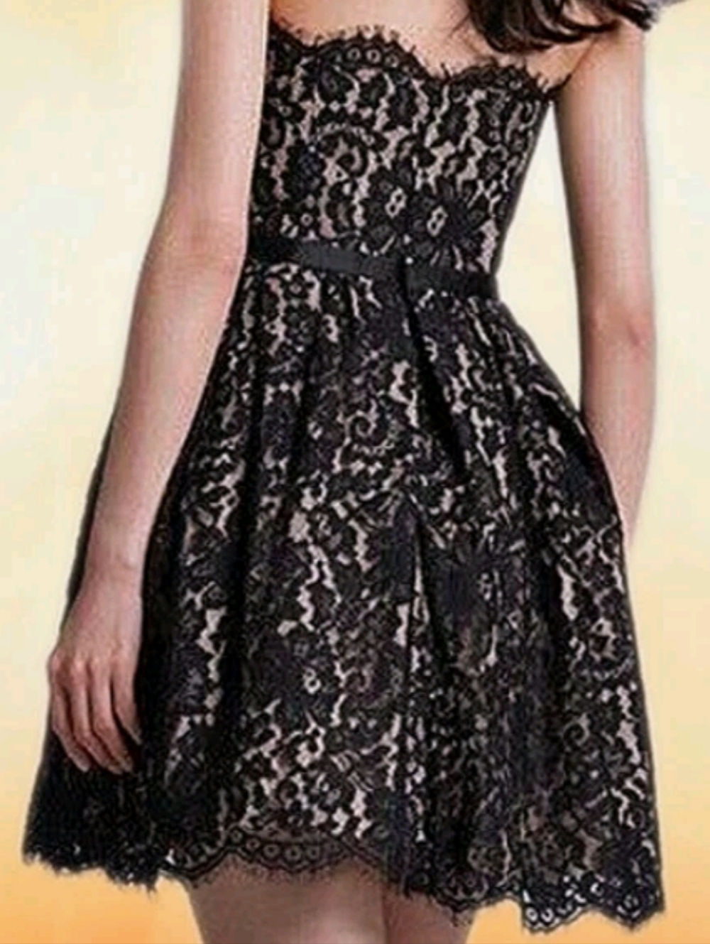 NWT Neiman Marcus x Target ROBERT RODRIGUEZ Womens SZ 8 Black Lace Party DRESS - Picture 2 of 14